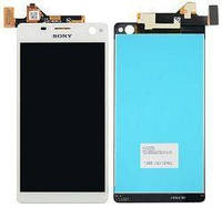 Дисплей Sony E5333 Xperia C4 Dual Sim, E5343, E5353, E5363 с сенсором (тачскрином) и рамкой белый (Тестирован)