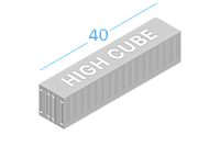 40HC Морские контейнеры 40 футов high cube