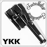 Бігунок брючний No3 YKK чорного кольору., фото 4
