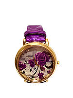 Часы женские кварцевые "Фиолетовый цветок" Фиолетовый