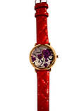 Годинники жіночі кварцові "Фіолетовий квітка" Червоний, фото 2