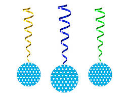 Гірлянди підвіски паперові " Горох блакитний", 5 шт./набір