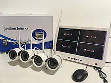 Рег + Камери DVR KIT LCD 13 " 1304 WiFi 4ch набір на 4 камери WK-2904-M13-2MP (3 шт/ящ)