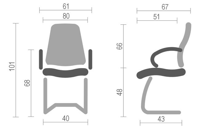Розміри крісла Пріус-СФ від Річман