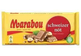Швейцарський молочний шоколад з лісовим горіхом Marabou Schweizer Not 200 г