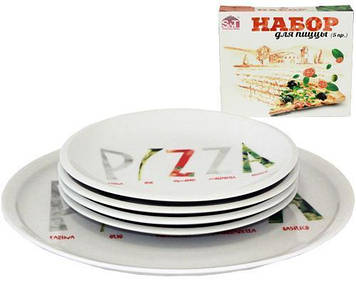 Набір тарілок для піци Піца страва d 30 см і 4 тарілки d 20 см Napoli