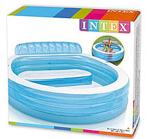 Надувний басейн Intex 57190 «Сімейний» зі спинкою, 224 х 216 х 76 см