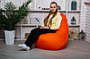 Крісло мішок груша пуфік XL (120х75) Жовтогаряче, фото 2