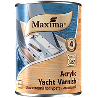 Лак яхтный полиуретан-акриловый MAXIMA Acrylic yacht varnish глянцевый 0.75л