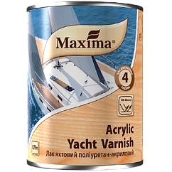 Лак яхтовий поліуретан-акриловий MAXIMA Acrylic yacht varnish глянцевий 0.75л