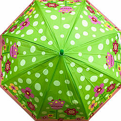Парасолька дитяча №13711 "Квіточки" 6кольорів зі свистком 50см (тростина)