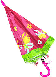 Парасолька дитяча №13713 "Метелики" зі свистком 50см (тростина)