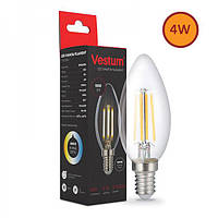 Філаментна лампа LED Vestum С35 Е14 4 Вт 220 V 4100 К