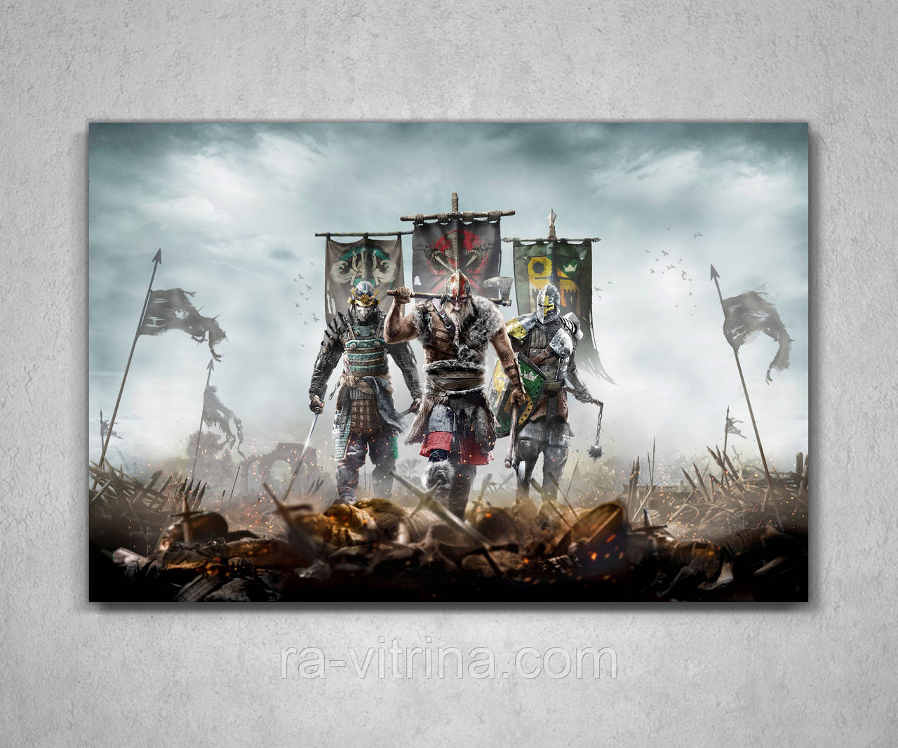 Картина подарунок для геймера Фор Хонор For Honor 60х40