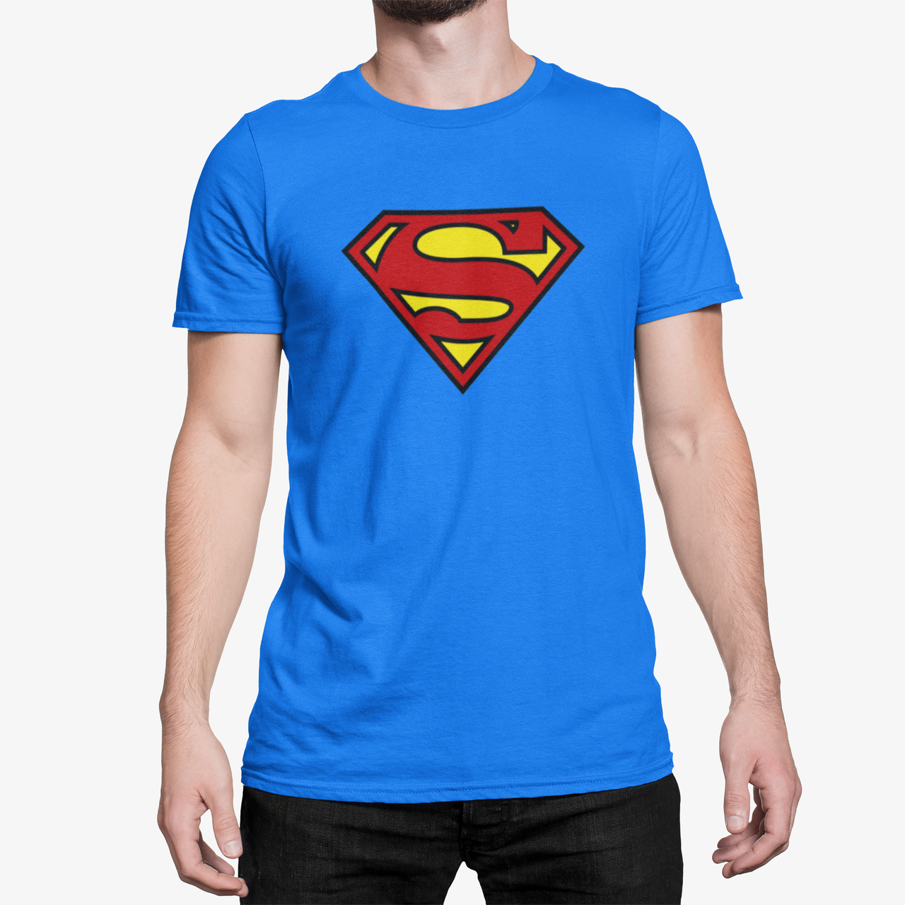 Футболка чоловіча синя з принтом "Superman", фото 1