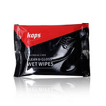 Вологі серветки для взуття (15 шт.) Kaps Clean & Gloss Wet Wipes