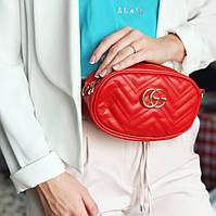 Сумка на пояс в стилі gucci ( red )