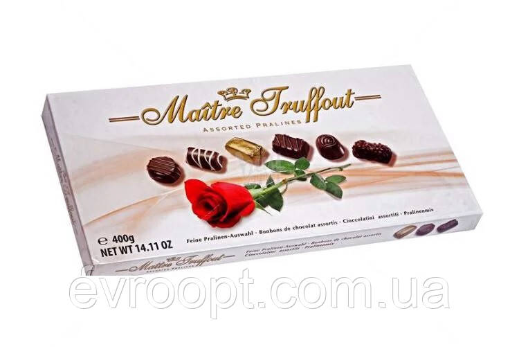 Цукерки шоколадні Maitre Truffout Assorted Pralines 400 г