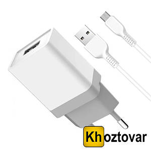 Мережевий адаптер із кабелем MicroUSB Golf GF-U2  ⁇  1USB