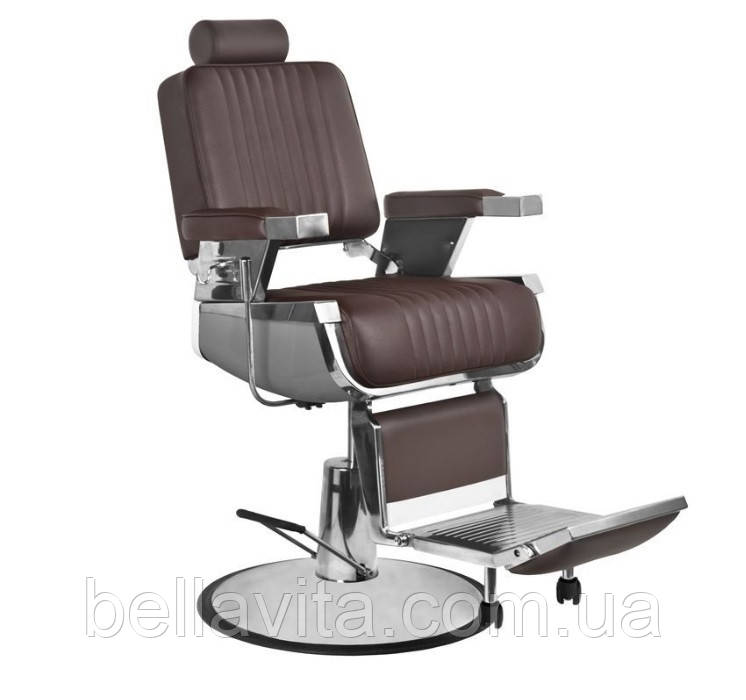 Перукарське чоловіче крісло Elegant Pro (коричневе)