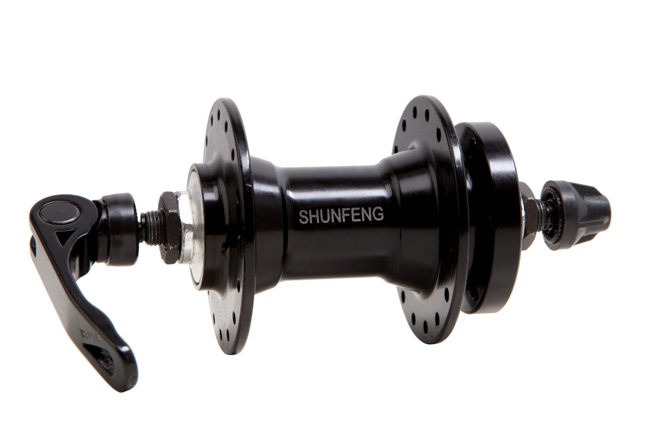 Втулка передня AL Disc пром. SHUNFENG 32H 14G ED 10мм OLD -100 mm с QR  SF-A217F