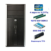 Б/У, системный блок, компьютер, Intel Core i3 2120, 4 потока, ОЗУ 16 ГБ, SSD 240 ГБ, видео 1 ГБ