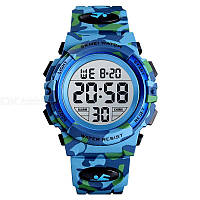 Skmei kids1548 светло синий камуфляж детские спортивные часы