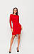 Розміри: S, M | Коктейльне плаття з відкритою спиною, червоне, фото 2