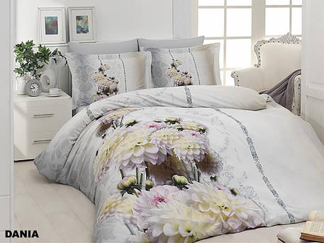 Комплект постільної білизни First Choice Satin Cotton 3D сатин євро арт.Dania, фото 2