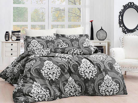 Комплект постільної білизни First Choice Satin Cotton Євро сатин арт.Ceylinn Kahve, фото 2
