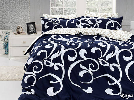 Комплект постільної білизни First Choice Satin Cotton Євро сатин арт.Ruya, фото 2