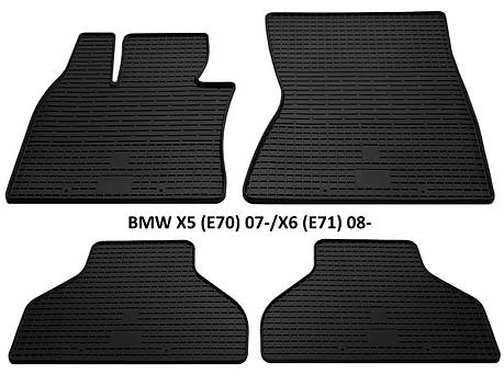 Резиновые автомобильные коврики в салон BMW X5 (E70) 2007 бмв х5 е70 Stingray, фото 2