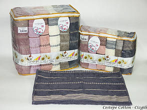 Набір рушників Cestepe Vip Cotton Cizgili махра 50*90см 6шт, фото 2