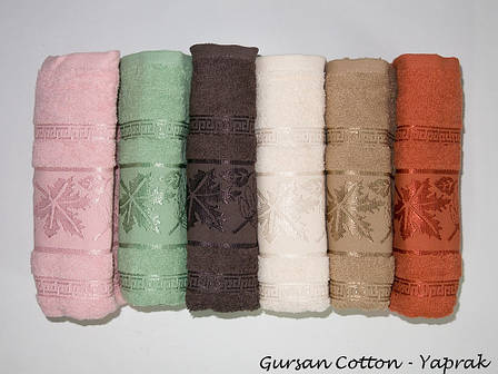 Набір рушників для особи Gursan Cotton 50*90 см махрові банні Yaprak 6шт, фото 2