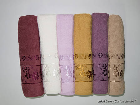 Набір рушників для обличчя Purry Cotton 50x90 см махрові банні Sumbul 6 шт., фото 2