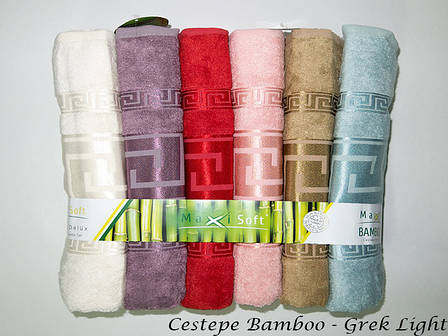 Набір рушників для тіла Cestepe Bamboo 70x140 см бамбукові лазневі Grek Light 6 шт., фото 2