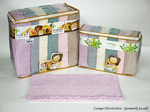 Набір рушників для тіла Cestepe MicroCotton Deluxe 70x140 см махрові лазеві Geometrik Sacakli 6 шт., фото 2