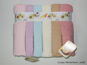 Набір рушників для тіла Cestepe MicroCotton Deluxe 70x140 см махрові лазеві Stella Sacakli 6 шт., фото 2