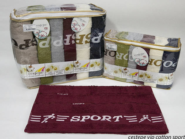Набір рушників для тіла Cestepe Vip Cotton 70x140 см махрові лазеві Sport 6 шт., фото 2