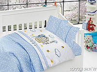 Комплект постельного белья в кроватку First Choice Satin Bamboo детский сатин арт.Kitty Mavi