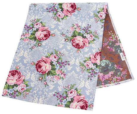 Скатертина-доріжка LiMaSo Квіти класика гобеленова 45*140см арт.EDEN386GR-45.45х140, фото 2