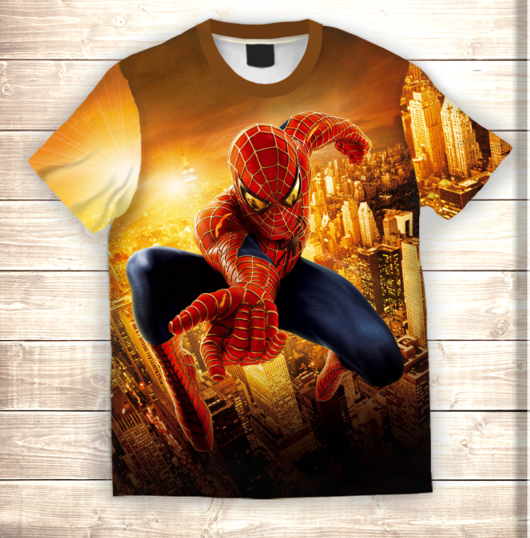 Футболка 3D Spiderman in Gold city