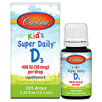 Kid's Super Daily D3 400 IU Carlson Labs, 10.3 мл