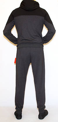 Чоловічий спортивний костюм сірий (2XL), фото 4