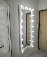 Гримерне дзеркало 170 х 70 з лампами на весь зріст (Дзеркало ростове настінне з підсвіткою)