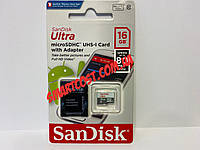 Карта памяти Sandisk microSDHC 16GB Class 10 UHS-I Ultra Speed 80MB/s
