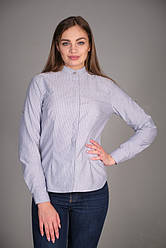 Жіноча сорочка для офіціанта сірого в смужку