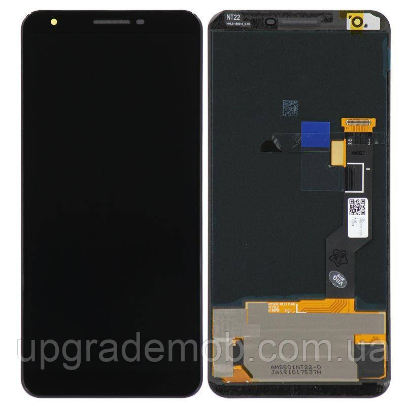 Дисплей модуль тачскрин Google Pixel 3a XL чорний OLED оригінал, фото 1