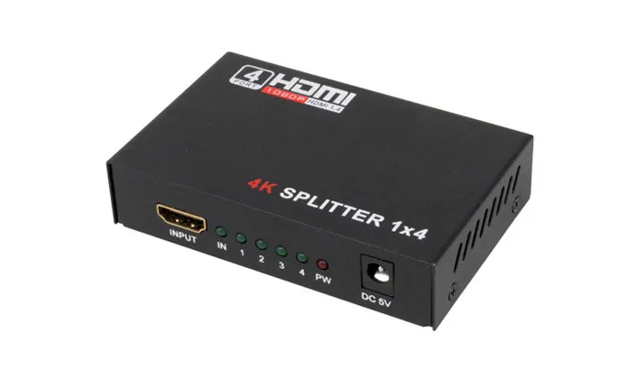 HDMI спліттер 4K на 4 порти 1 вхід ->на 4 екрану розгалужувач Splitter