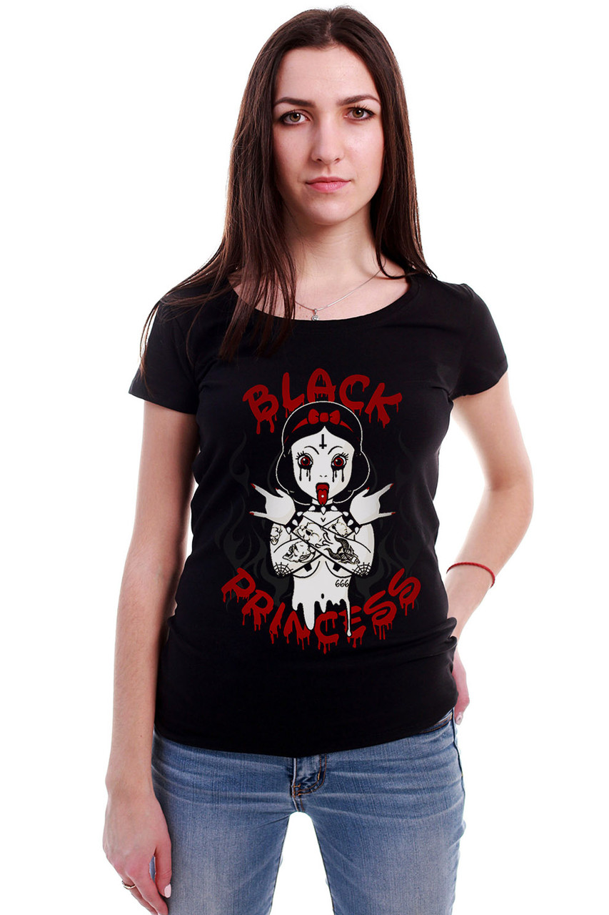 Футболка чорного кольору жіноча "BLACK PRINCESS"